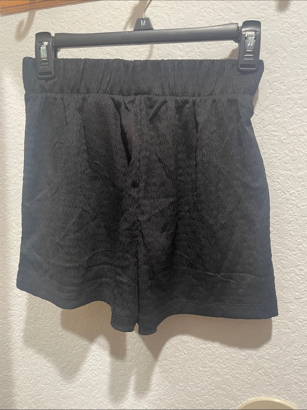 H&M Black High-Waist Knit Shorts